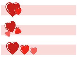 hjärta och kärlek bakgrund för valentines vektor