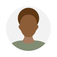 tömma ansikte ikon avatar med afro frisyr. vektor illustration.