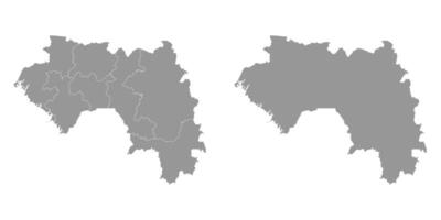 Guinea Karte mit administrative Abteilungen. Vektor Illustration.