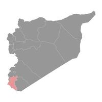 daraa Gouvernorat Karte, administrative Aufteilung von Syrien. Vektor Illustration.