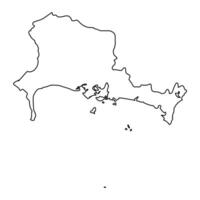chiriqui provins Karta, administrativ division av panama. vektor illustration.