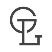 gl, lg, g och l abstrakt första monogram brev alfabet logotyp design vektor