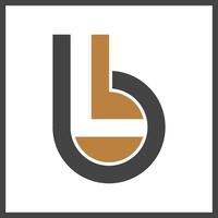 alfabet initialer logotyp bl, lb, b och l vektor