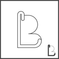 alfabet initialer logotyp bl, lb, b och l vektor