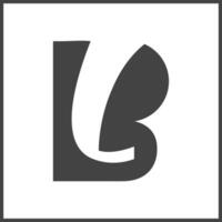 alfabet initialer logotyp bl, lb, b och l vektor