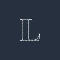 alfabet brev initialer monogram logotyp ll, l vektor