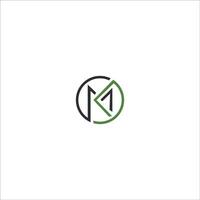 Initiale Brief km Logo oder mk Logo Vektor Design Vorlage