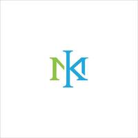 Initiale Brief km Logo oder mk Logo Vektor Design Vorlage