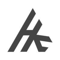 alfabet initialer logotyp hk, kh, k och h vektor