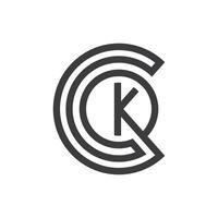 kreativ abstrakt brev ck logotyp design. länkad brev kc logotyp design. vektor