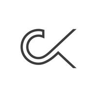 kreativ abstrakt brev ck logotyp design. länkad brev kc logotyp design. vektor