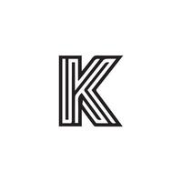 första brev k logotyp vektor design mall