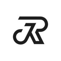 första jr brev logotyp vektor mall design. kreativ abstrakt brev rj logotyp design. länkad brev rj logotyp design.