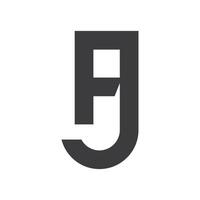 första jp brev logotyp med kreativ modern företag typografi vektor mall. kreativ abstrakt brev pj logotyp design.