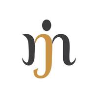 Initiale Brief jm Logo oder mj Logo Vektor Design Vorlage