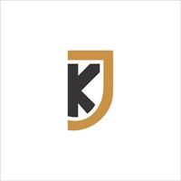 Initiale Brief jk Logo oder kj Logo Vektor Design Vorlage