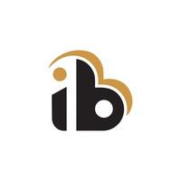 Initiale Brief ib Logo oder bi Logo Vektor Design Vorlage