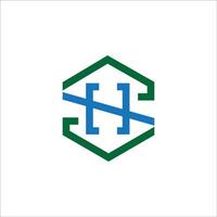 Initiale Brief hs Logo oder Sch Logo Vektor Design Vorlage
