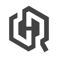 qh, hq, q och h abstrakt första monogram brev alfabet logotyp design vektor