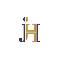 hj, jh, h und j abstrakt Initiale Monogramm Brief Alphabet Logo Design. vektor