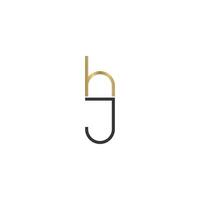 hj, jh, h und j abstrakt Initiale Monogramm Brief Alphabet Logo Design. vektor