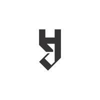 hj, J H, h och j abstrakt första monogram brev alfabet logotyp design. vektor