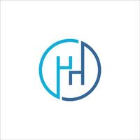 Initiale Brief hh Logo oder h Logo Vektor Design Vorlage