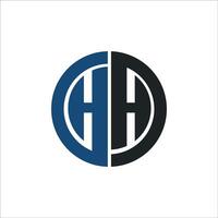 Initiale Brief hh Logo oder h Logo Vektor Design Vorlage