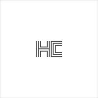 Initiale Brief hc Logo oder CH Logo Vektor Design Vorlage