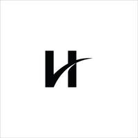 första brev hh logotyp eller h logotyp vektor design mall
