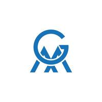 Initiale Brief gm oder mg Logo Design Vorlage vektor