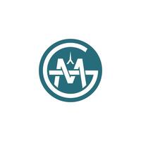 Initiale Brief gm oder mg Logo Design Vorlage vektor