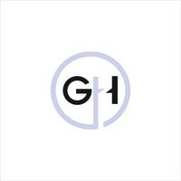 första brev gh eller hg logotyp vektor mallar