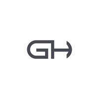 Initiale Brief gh oder hg Logo Vektor Vorlagen