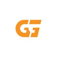 gg Brief Logo Design . gg Initiale basierend Alphabet Symbol Logo Design vektor