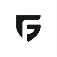 första brev fg logotyp eller gf logotyp vektor design mall