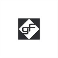 första brev fg logotyp eller gf logotyp vektor design mall