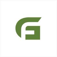 första brev fg logotyp eller gf logotyp vektor design mall