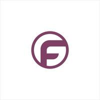 första brev fg logotyp eller gf logotyp vektor design mall