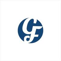 första brev fg logotyp eller gf logotyp vektor design mall