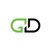 första brev gd eller dg logotyp vektor design mall