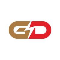 Initiale Brief gd oder dg Logo Vektor Design Vorlage