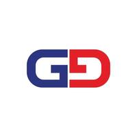 Initiale Brief gd oder dg Logo Vektor Design Vorlage