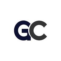 första brev gc eller cg logotyp vektor design