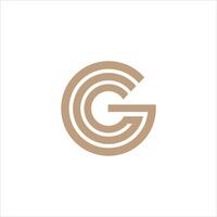 Initiale Brief gc oder cg Logo Vektor Design