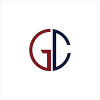 Initiale Brief gc oder cg Logo Vektor Design