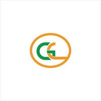 första brev gc eller cg logotyp vektor design