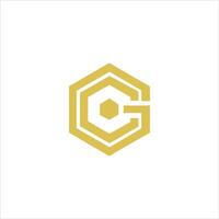 Initiale Brief gc oder cg Logo Vektor Design