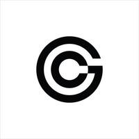 Initiale Brief gc oder cg Logo Vektor Design