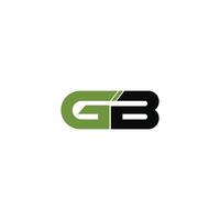 Initiale Brief bg Logo oder gb Logo Vektor Design Vorlage